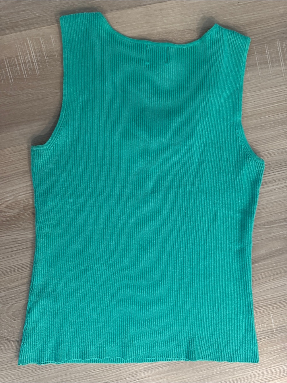 Ruby Rd. Teal Embellished Ribbed Tank Top - Picture 6 of 7